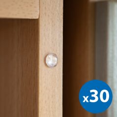   Ajtóütköző szett - öntapadós, átlátszó - 8 mm - 30 db / csomag