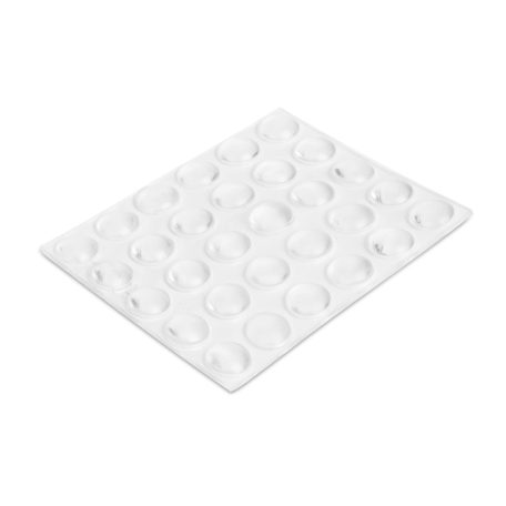 Ajtóütköző szett - öntapadós, átlátszó - 8 mm - 30 db / csomag