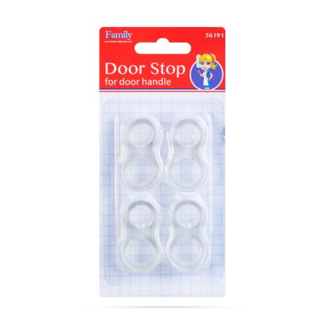 Ajtóütköző szett kilincsre - átlátszó - 4 db / csomag