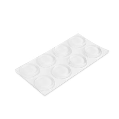 Ajtóütköző szett - öntapadós, átlátszó - 18 mm - 8 db / csomag