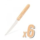 Grill kés - 6 db - fa nyéllel