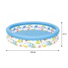 Felfújható gyerekmedence - tengeri - 122 x 25 cm - 140 L