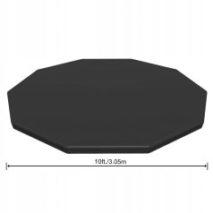 Medencetakaró - 305 cm  - fekete