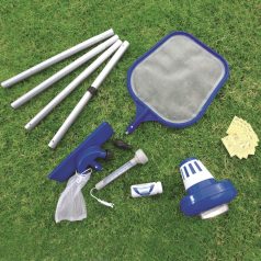   Medencetisztító szett - rúd, háló, tisztítófej, hőmérő, ph teszter, adagoló