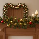 Fenyő girland - sötét zöld - 270 cm - PVC