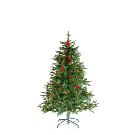 Műfenyő - 150 cm - PE / PVC - piros bogyóval