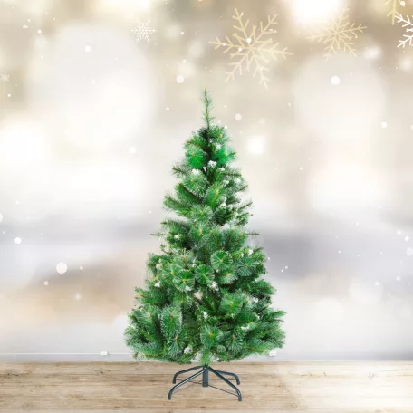 Műfenyő - 150 cm - ezüstfenyő dús ágakkal - PVC - havas