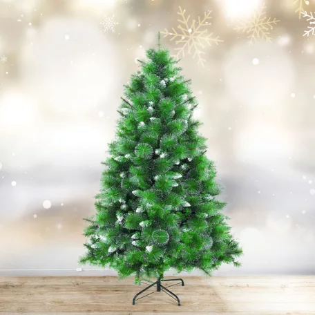 Műfenyő - 180 cm - ezüstfenyő dús ágakkal - PVC - havas