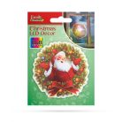 Karácsonyi RGB LED dekor - öntapadós - koszorú