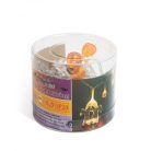 Halloween-i LED-es fényfüzér - szellem, tök - 10 LED - 2 x AA - 1,2 m