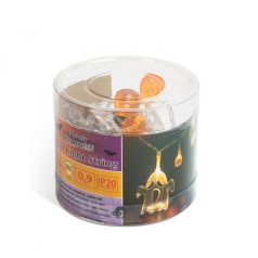   Halloween-i LED-es fényfüzér - szellem, tök - 10 LED - 2 x AA - 1,2 m