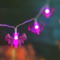   Halloween-i LED-es fényfüzér - denevér - 10 LED - 2 x AA - 1,35 m