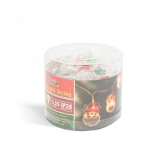   Karácsonyi LED fényfüzér - mikulás - 10 LED - 2 x AA - 1,35 m