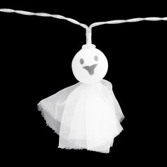   Halloween-i LED-es fényfüzér - szellem - 10 LED - 2 x AA - 0,9 m