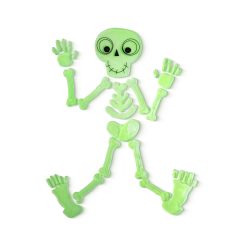   Halloween-i foszforeszkáló ablakdekor - csontváz - 24 x 15 cm