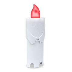   Halloween-i LED-es gyertya - szellem - 4 színű LED - 12 x 4,5 x 3 cm