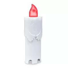   Halloween-i LED-es gyertya - szellem - 4 színű LED - 12 x 4,5 x 3 cm