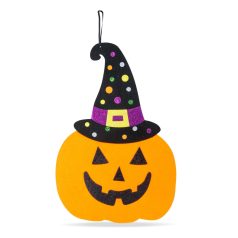   Halloween-i dekoráció - tök - akasztható - filc - 41 x 28 cm