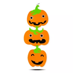   Halloween-i dekoráció - tök - akasztható - filc - 63 x 32 cm