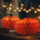 Halloween-i dekoráció - tök lampion - papír - 25/30 cm - 2 db / csomag