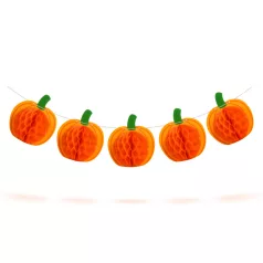   Halloween-i dekoráció - tök lampion girland - papír - 2 m