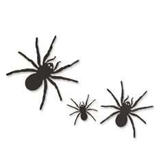   Halloween-i dekoráció - pók szett - öntapadós - fekete - 30 db / csomag