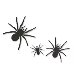   Halloween-i dekoráció - pók szett - öntapadós - fekete - 30 db / csomag