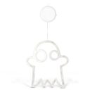 Halloween-i világító dekoráció - szellem - tapadókorongos - 12 LED - 20 x 18,5 cm - 3 x AAA