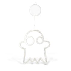   Halloween-i világító dekoráció - szellem - tapadókorongos - 12 LED - 20 x 18,5 cm - 3 x AAA