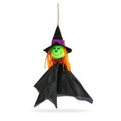   Halloween-i dekoráció - felakasztható - boszorkány - 48 x 44 cm