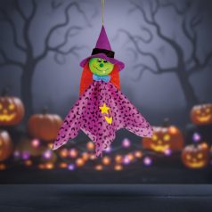   Halloween-i dekoráció - felakasztható - boszorkány - 48 x 44 cm