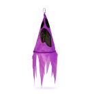 Halloween-i világító dekoráció - szellem - lila - 10 színes LED - akasztható - 2 x 2032 - 75x20 cm