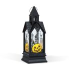 Halloween-i világító dekoráció - tök - sárga LED - 17,5 x 6,3 x 6,3 cm - 3 x LR44