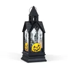 Halloween-i világító dekoráció - tök - sárga LED - 17,5 x 6,3 x 6,3 cm - 3 x LR44