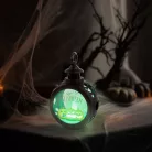 Halloween-i világító dekoráció - tök - felakasztható - LED - 8,5 x 13,5 cm