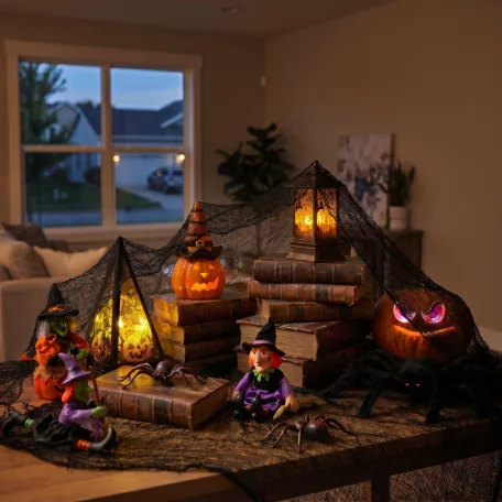 Halloween-i függöny - fekete, szövet - 76 x 228 cm