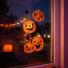 Halloween-i gél ablakmatrica szett - 15 x 25 cm - 3 féle