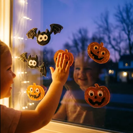 Halloween gél ablakmatrica szett - 50 x 15 cm - 2 féle