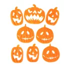 Halloween-i 3D gél ablakdekoráció - tök - 30 x 30 cm - 9 db / csomag