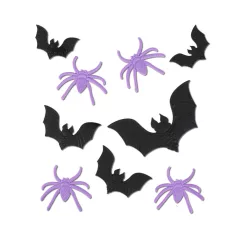   Halloween-i 3D gél ablakdekoráció - denevér, pók - 30 x 30 cm - 9 db / csomag