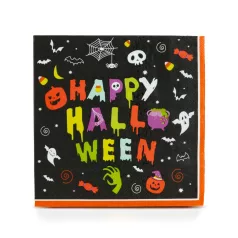   Halloween-i papírszalvéta - "Happy Halloween" - 2 rétegű - 33 x 33 cm - 16 db / csomag