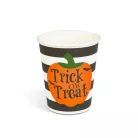Halloween-i papírpohár - tök - 2,5 dl - 8 db / csomag