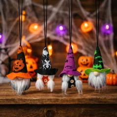   Halloween-i akasztható dekoráció - manók - 15 x 6 cm - 4 féle