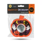 Halloween-i dekoráció - teamécses tartó - tök - MDF - 11 x 11 x 1,8 cm
