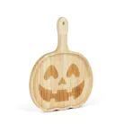 Halloween-i tálaló/kínáló tál fogantyúval – fából - tök mintás - 26,5 x 20 x 1,5 cm