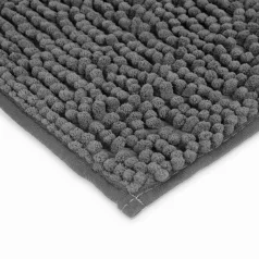   Fürdőszobai kilépőszőnyeg - hosszúszálú - szürke - 60 x 40 cm