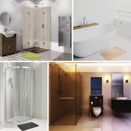 Fürdőszobai kilépőszőnyeg (törtfehér)