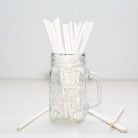 Papír szívószál - fehér