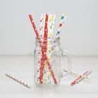 Papír szívószál - party