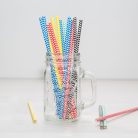 Papír szívószál - csíkos